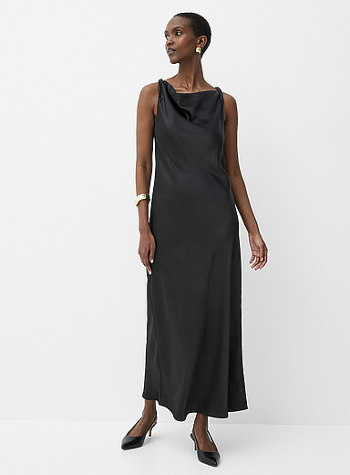 Robe Satinée Femme Rouge - Taille 8 - Marque Ladies - Occasion Très Bon état