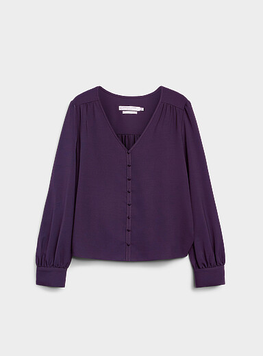 La blouse ample cr&ecirc;pe l&eacute;ger fronc&eacute;