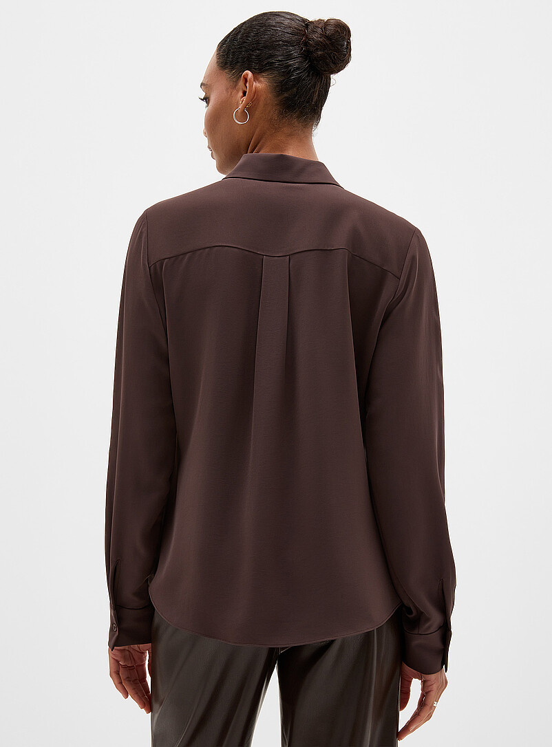 Silky hidden placket shirt product image 2