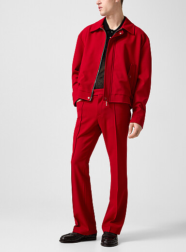 Ernest W. Baker Red Cherry red flared pant for men
