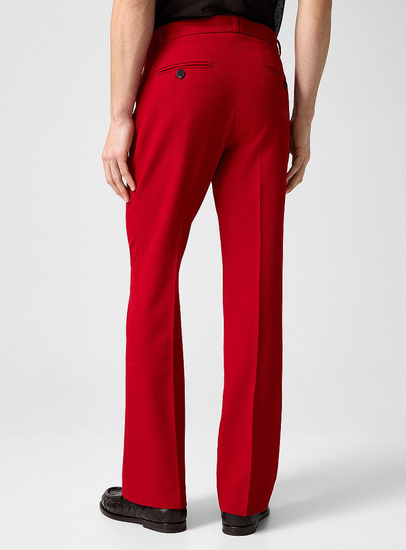 Cherry red flared pant | Ernest W. Baker | Shop Men's Designer Pants Online  | Simons