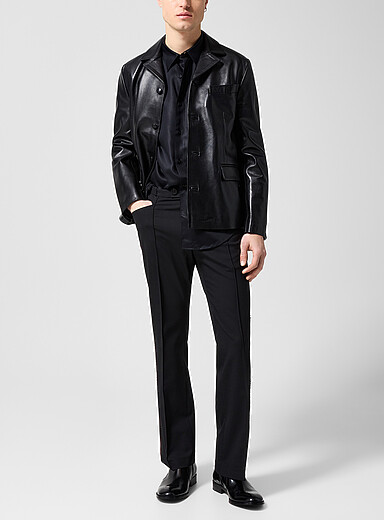 Ernest W. Baker: Le pantalon &eacute;vas&eacute; liser&eacute; perles Noir pour homme