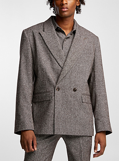 Ernest W. Baker Brown Tweed notched lapel jacket for men