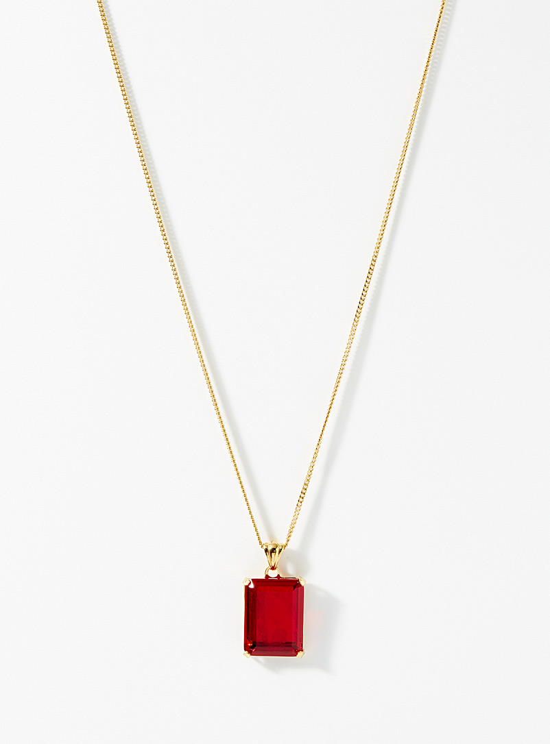 Ernest W. Baker Red Red glass pendant necklace for men