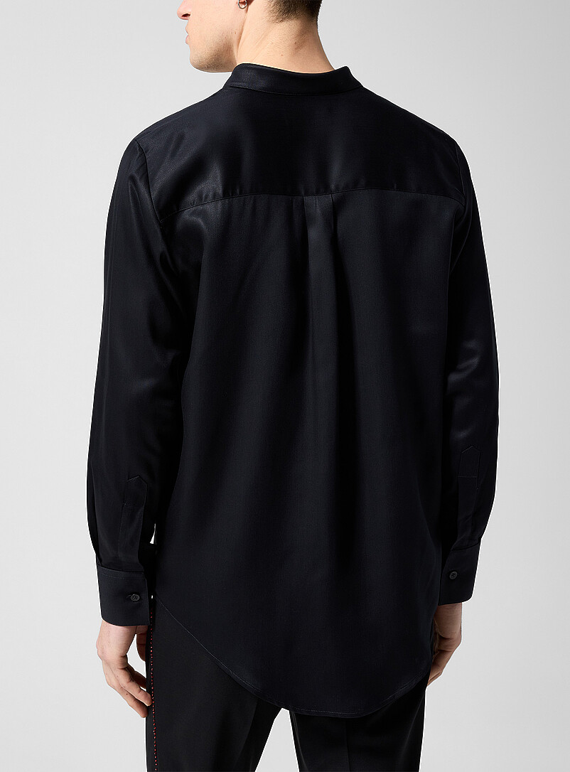 Ernest W. Baker Black Flowy black shirt for men