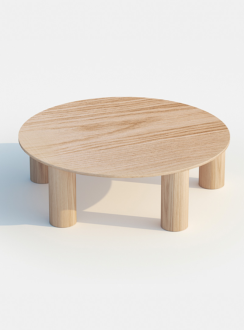 Found Oak L-Phant living room table