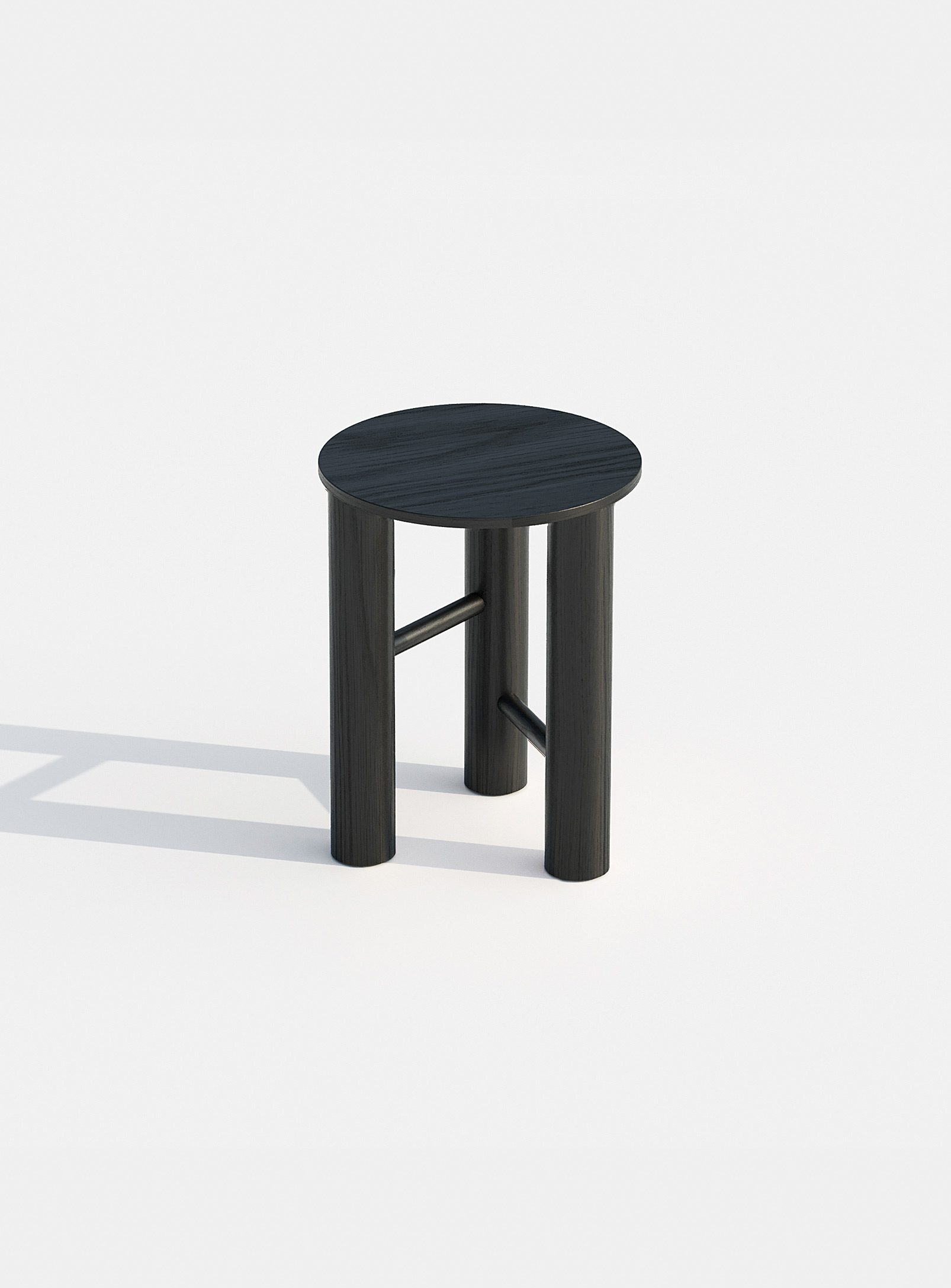 Found Small Lad Stool In Black