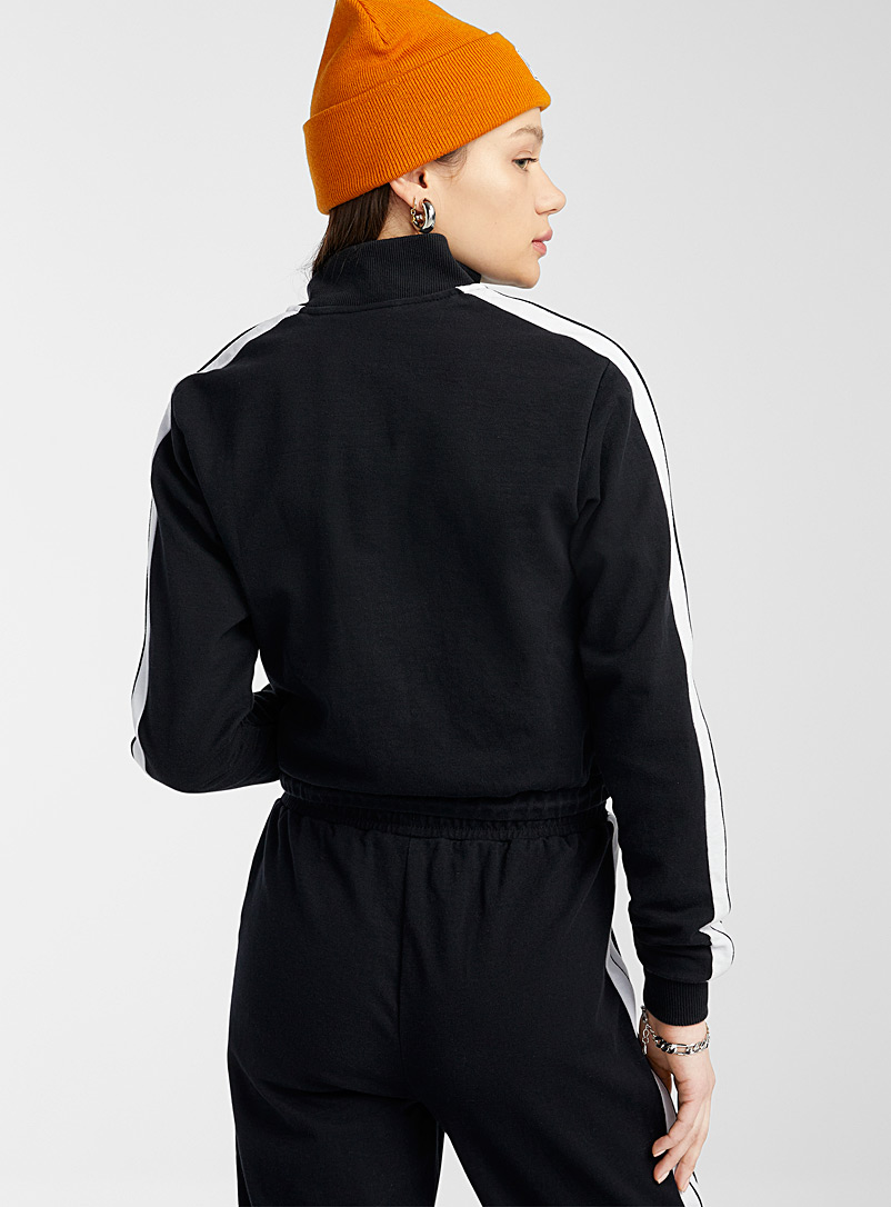 Ellesse: La veste courte double rayure Noir pour femme