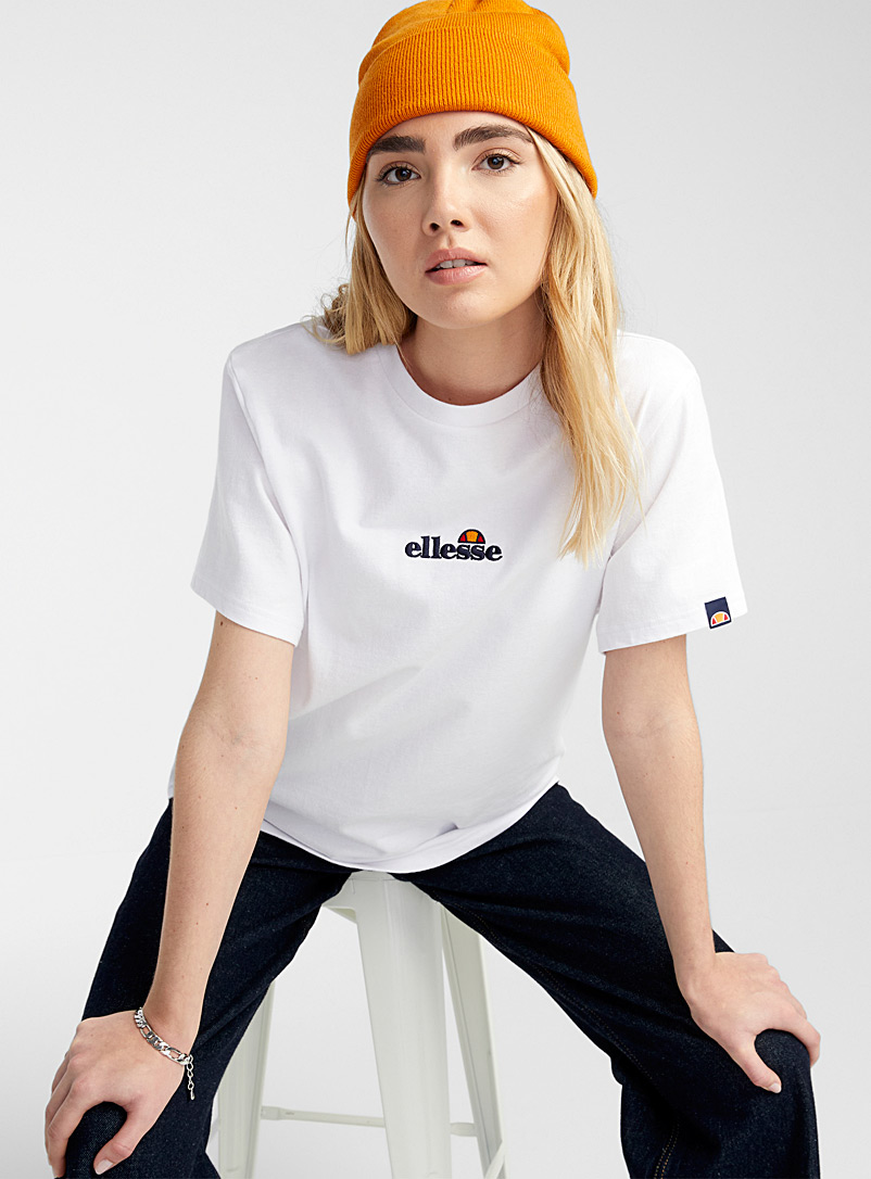 Ellesse White Classic logo T-shirt for women