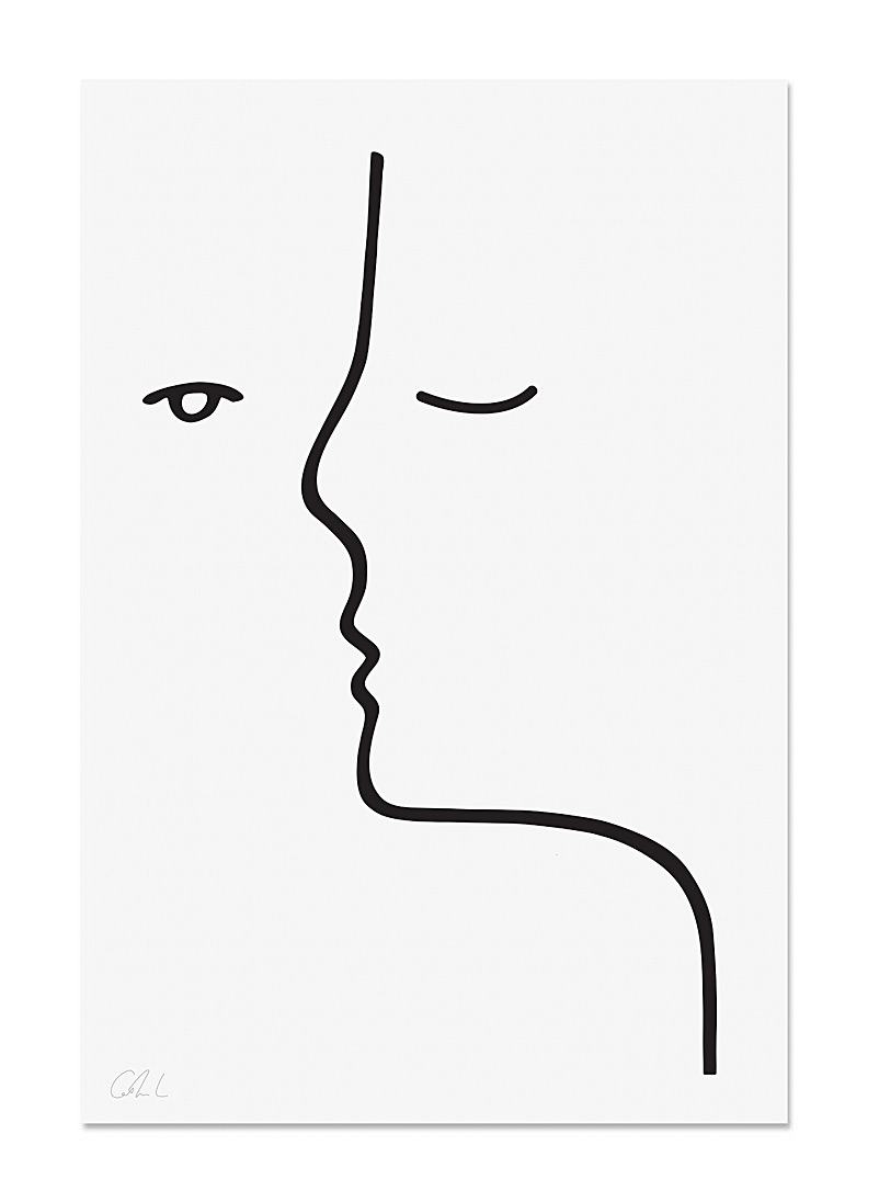 Catherine Lavoie: L'affiche Les visages 2 formats offerts Blanc et noir