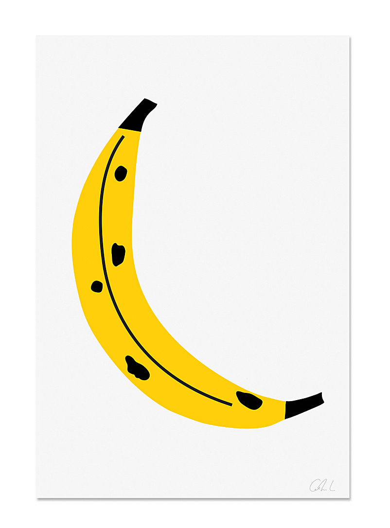 Catherine Lavoie: L'affiche La banane 2 formats offerts Jaune foncé