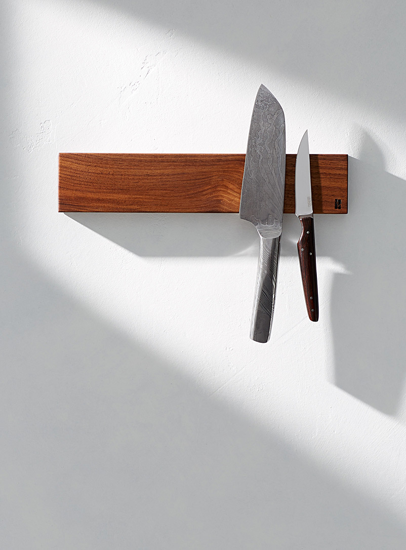 Beau Grain Walnut Wood Short magnetic knife holder