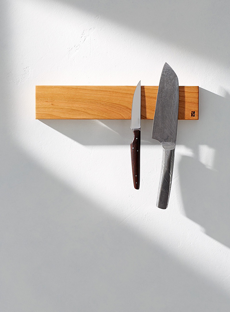 Beau Grain Cherry Wood Short magnetic knife holder