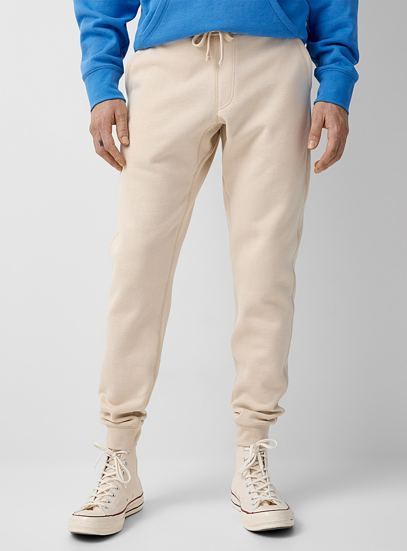 Le 31 Tan Eco-friendly minimalist fleece sweatpant for men