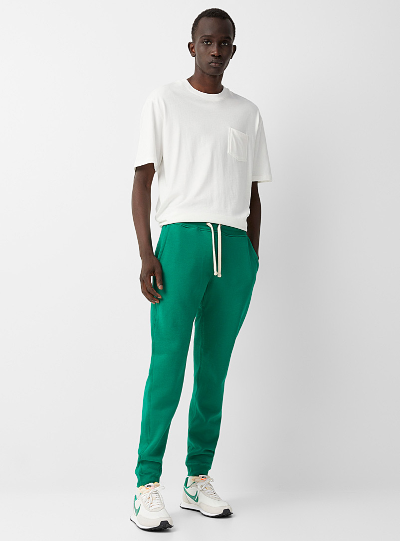 Le 31 Kelly Green Eco-friendly minimalist fleece sweatpant for men