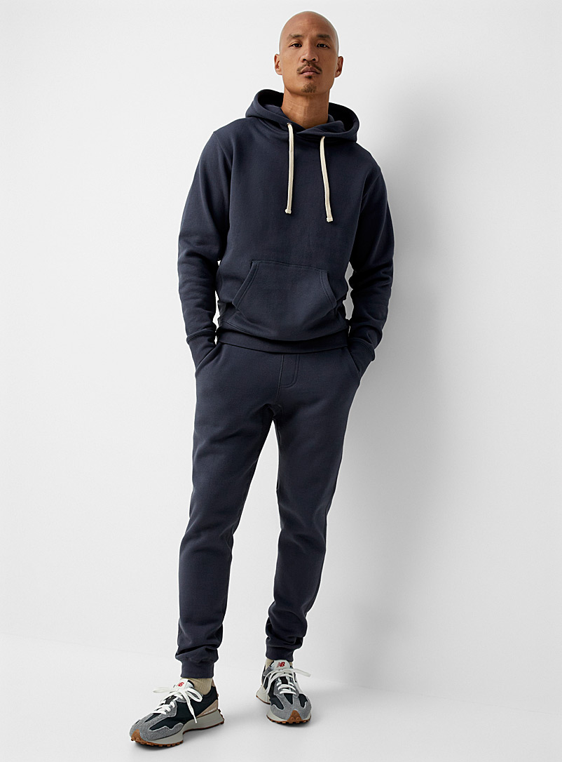 Le 31 Marine Blue Eco-friendly minimalist fleece sweatpant for men