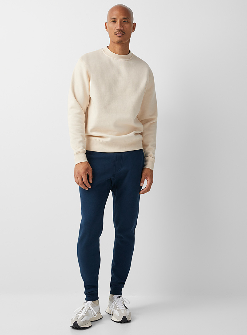 Le 31 Slate Blue Eco-friendly minimalist fleece jogger for men
