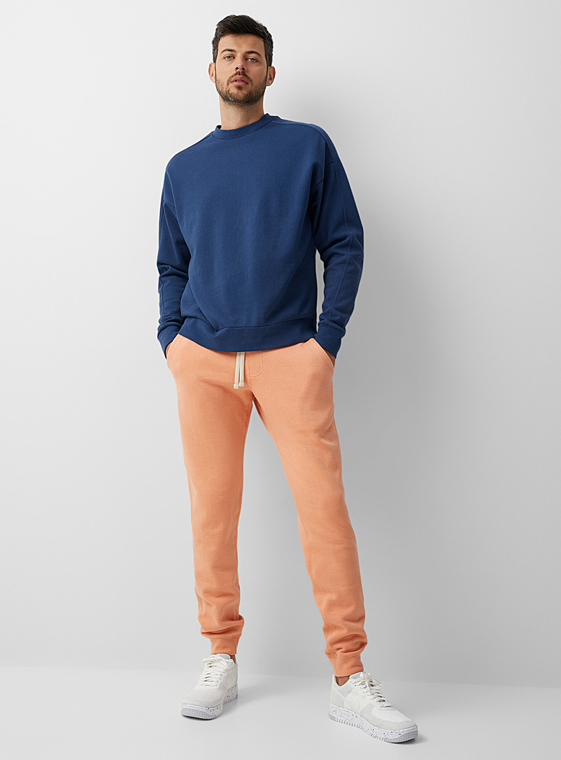 Le 31: Le jogger molleton minimaliste écologique Orange pâle pour homme