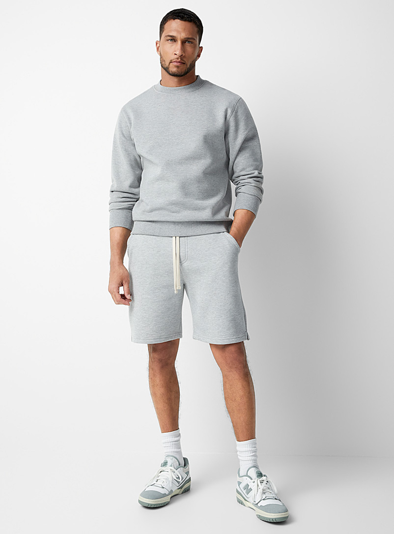 Le 31 Grey Eco-friendly minimalist sweat short for men