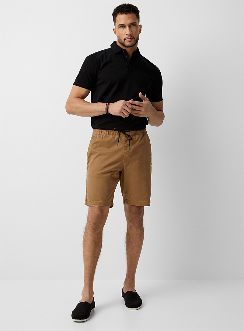 Le 31 Fawn Comfort-waist chino short for men