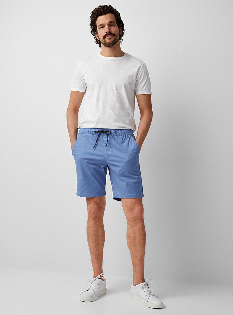 Le 31 Blue Comfort-waist chino short for men