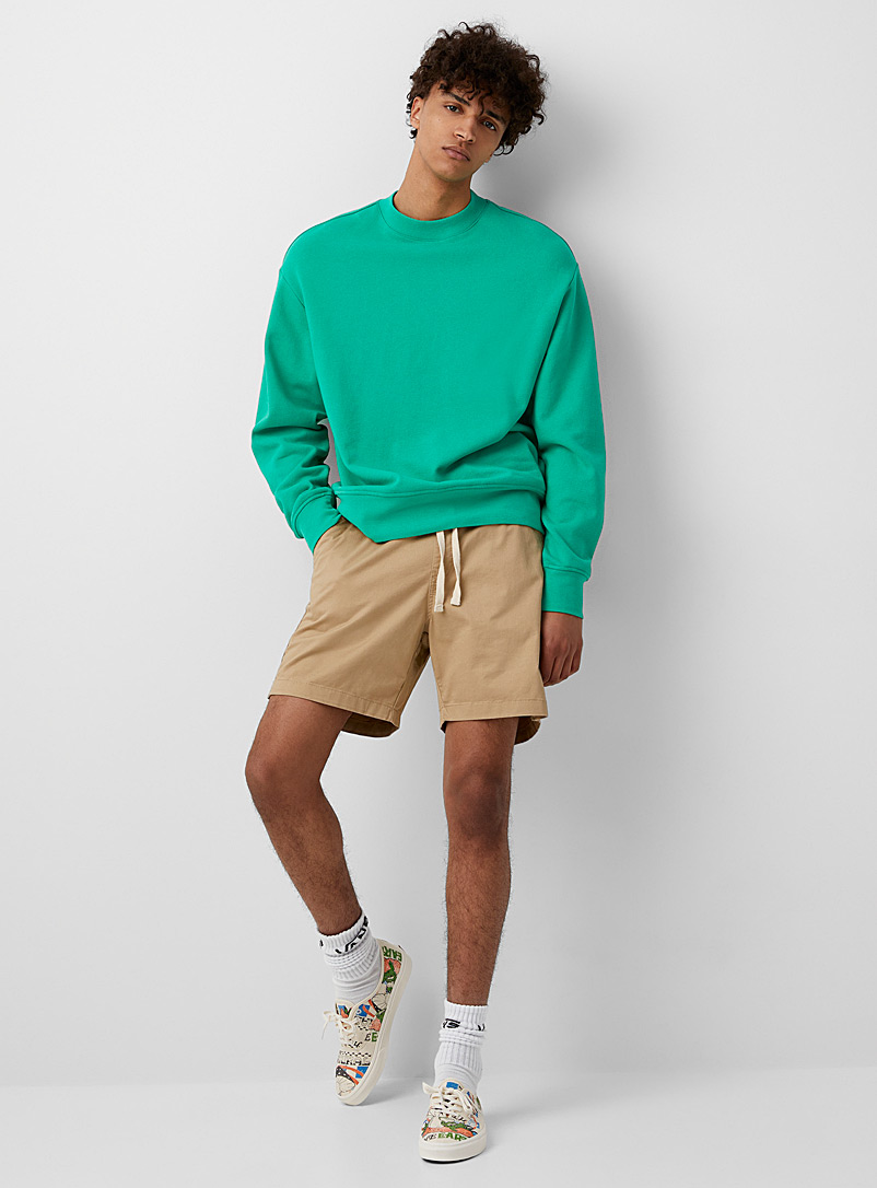 Djab: Le short pull-on twill extensible Sable pour homme