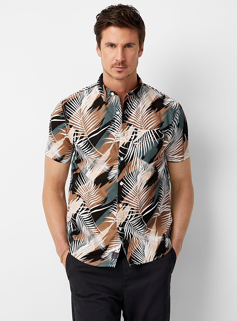 Rumors Fawn Tropical flower shirt for men