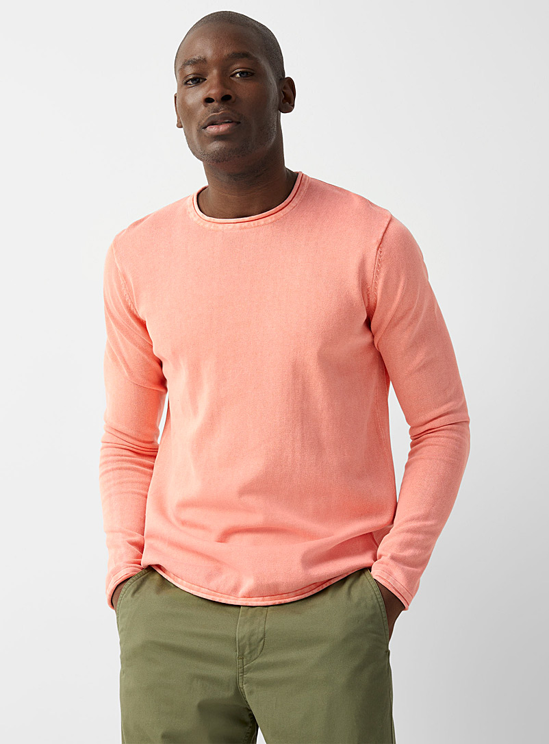 Le 31 Pink Faded knit sweater for men