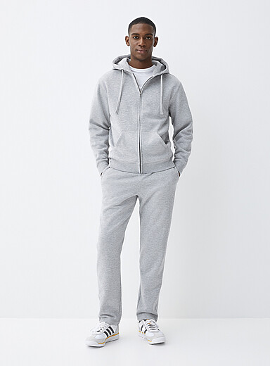 Le 31: Le pantalon envers molletonn&eacute; Gris pour homme