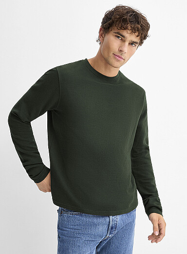 Crew neck ottoman T-shirt