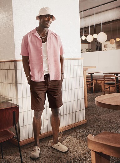 Pantalon Beige HENNES Avec Cordon - Taille 14 - Entrejambe 33 - Bon État Occasion
