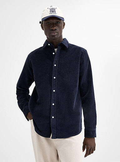 La chemise velours c&ocirc;tel&eacute; <b>Coupe confort</b>
