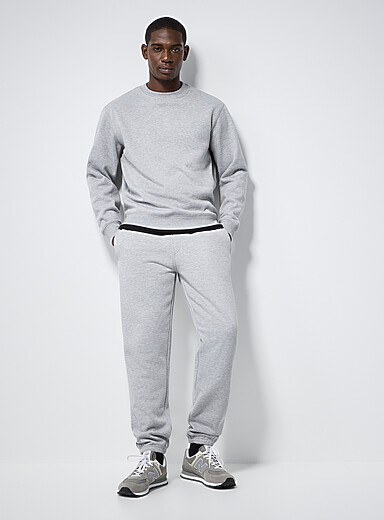 Le 31 Grey Fleece joggers for men