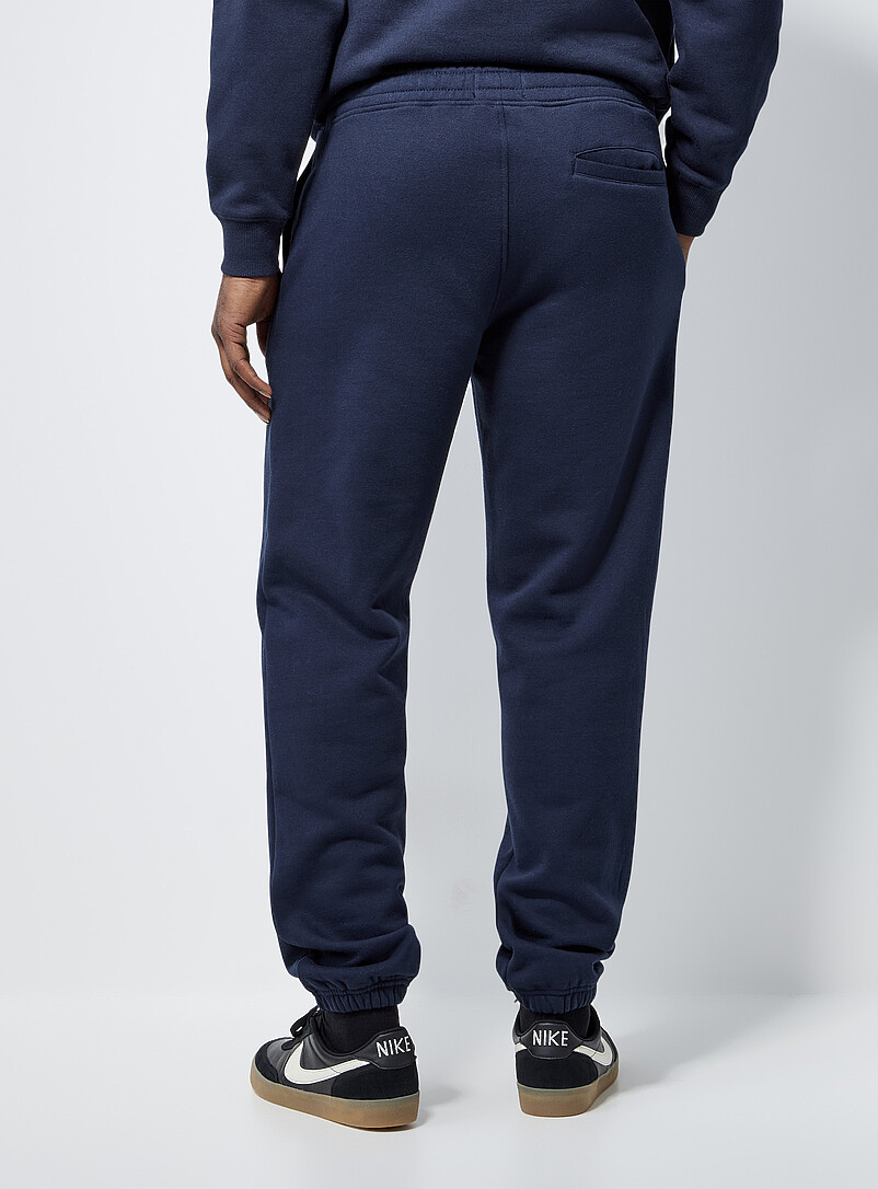 Le 31: Le jogger envers molletonn&eacute; Bleu marine - Bleu nuit pour homme