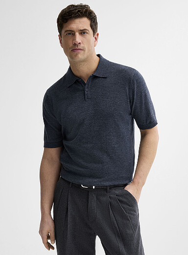 Organic cotton knit polo