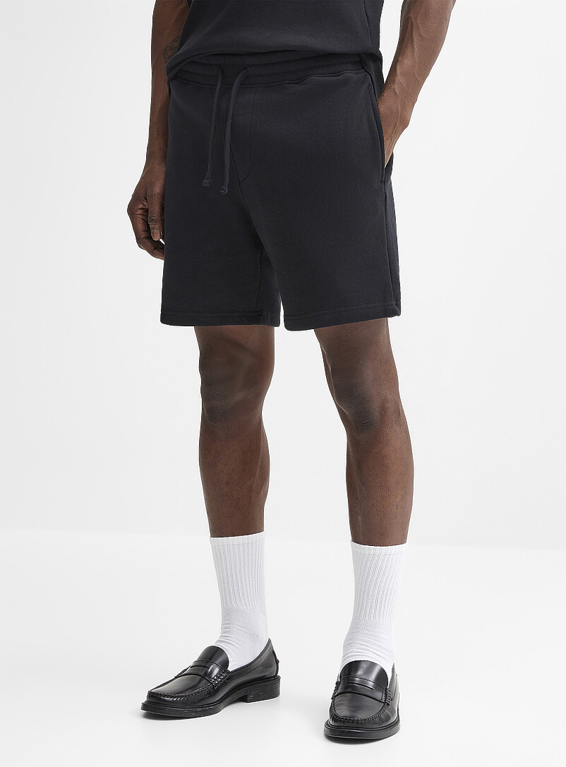 Le 31 Black Fleece-lined short <b>Inseam: 7" (18 cm)</b> for men