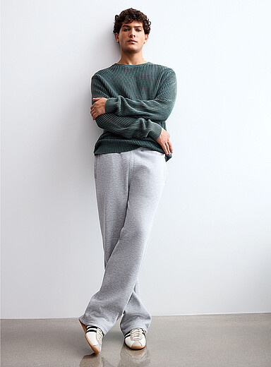 Le 31: Le pantalon ample envers molletonn&eacute; Gris pour homme