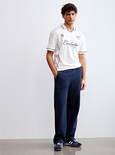 Fleece-lined loose pant