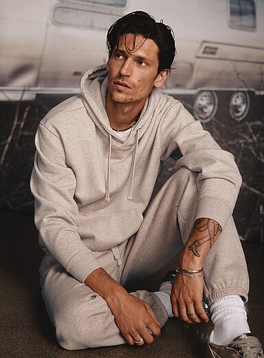 Le 31 Linen Brushed-underside joggers for men