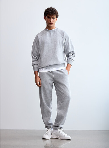 Brushed-underside joggers