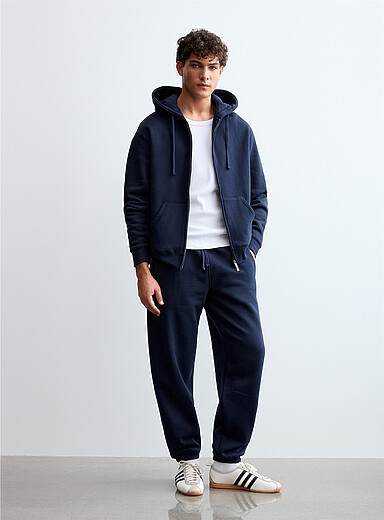 Brushed-underside joggers