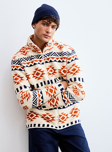 La veste moutonn&eacute;e motifs nomades