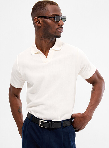 Le polo col Johnny jacquard zigzag