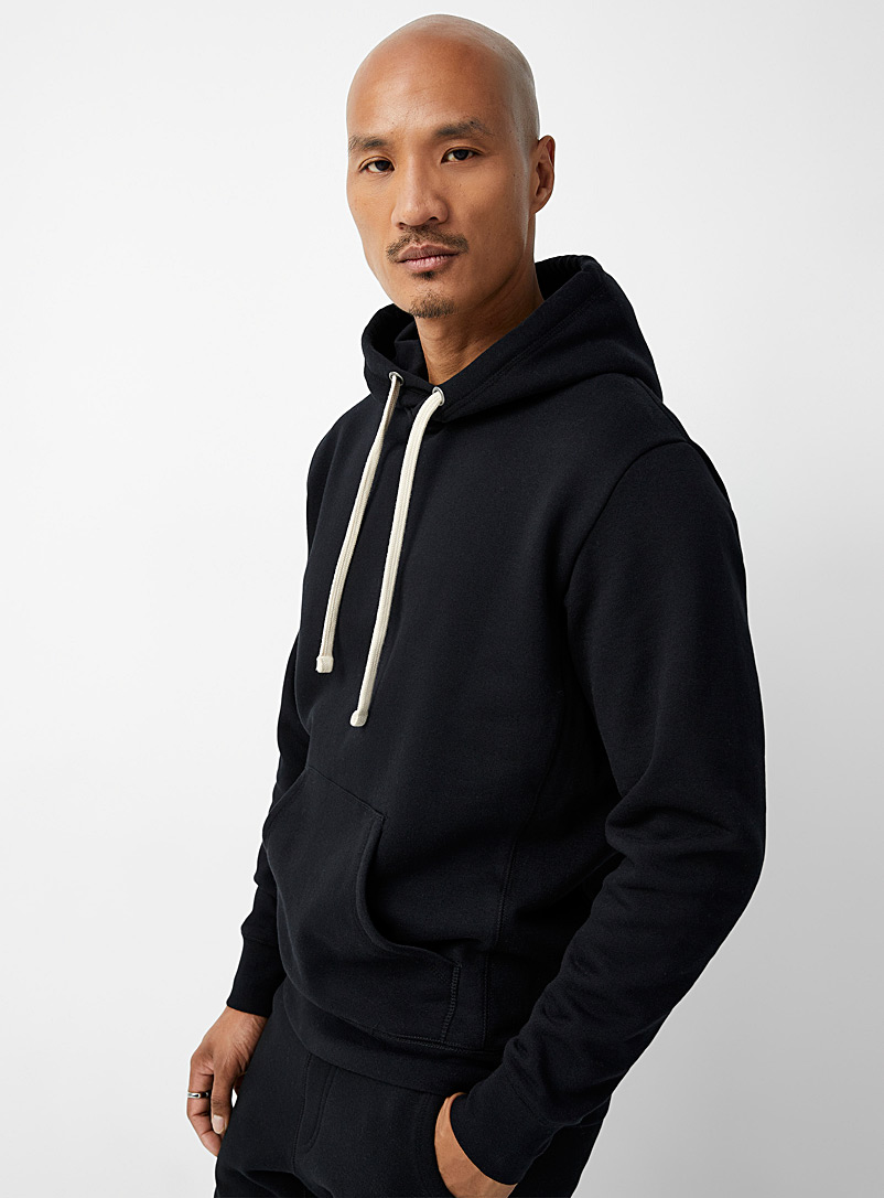 Le 31 Black Eco-friendly minimalist hoodie for men