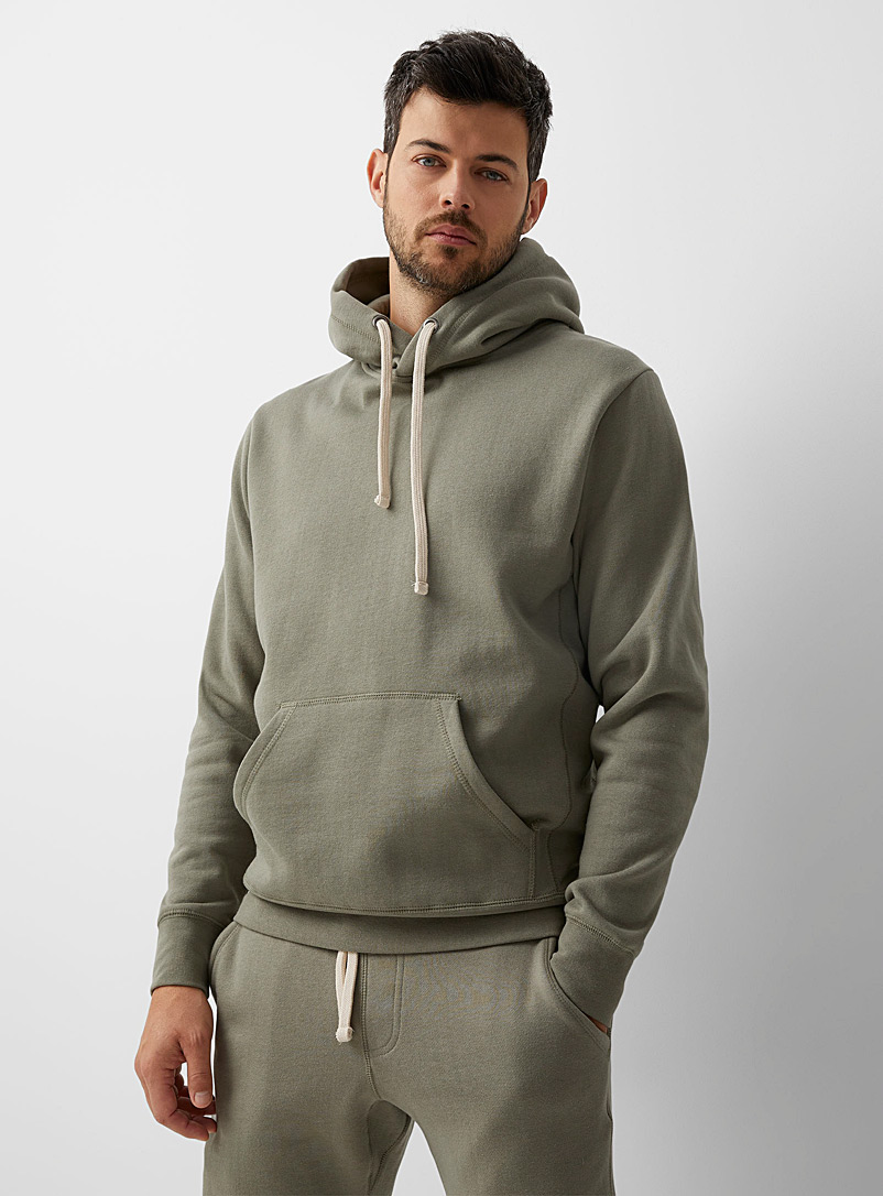 Le 31 Mossy Green Eco-friendly minimalist hoodie for men