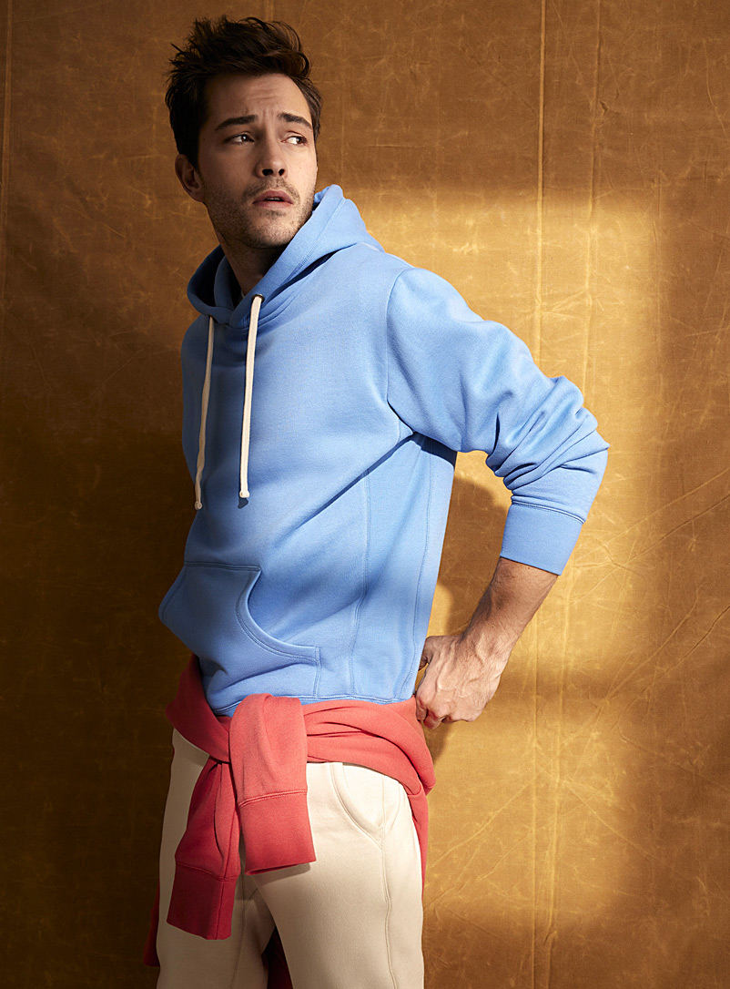 Le 31 Blue Eco-friendly minimalist hoodie for men