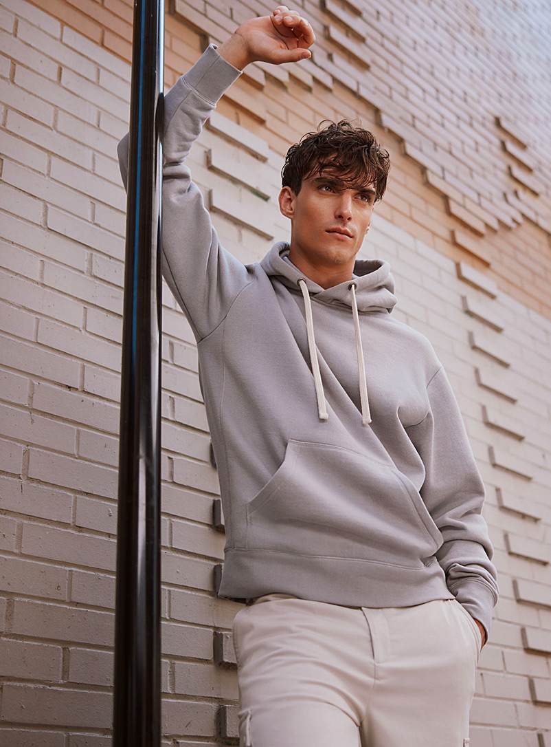 Le 31 Light Grey Eco-friendly minimalist hoodie for men