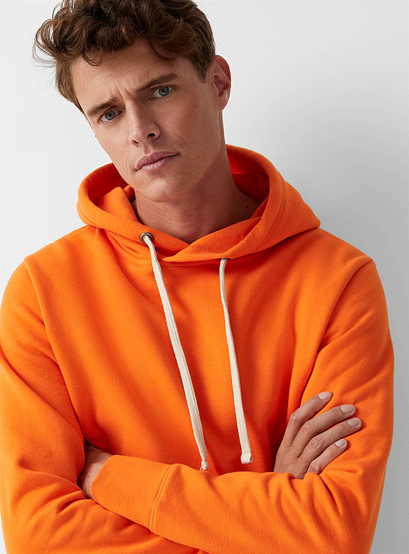 Le 31 Light Orange Eco-friendly minimalist hoodie for men