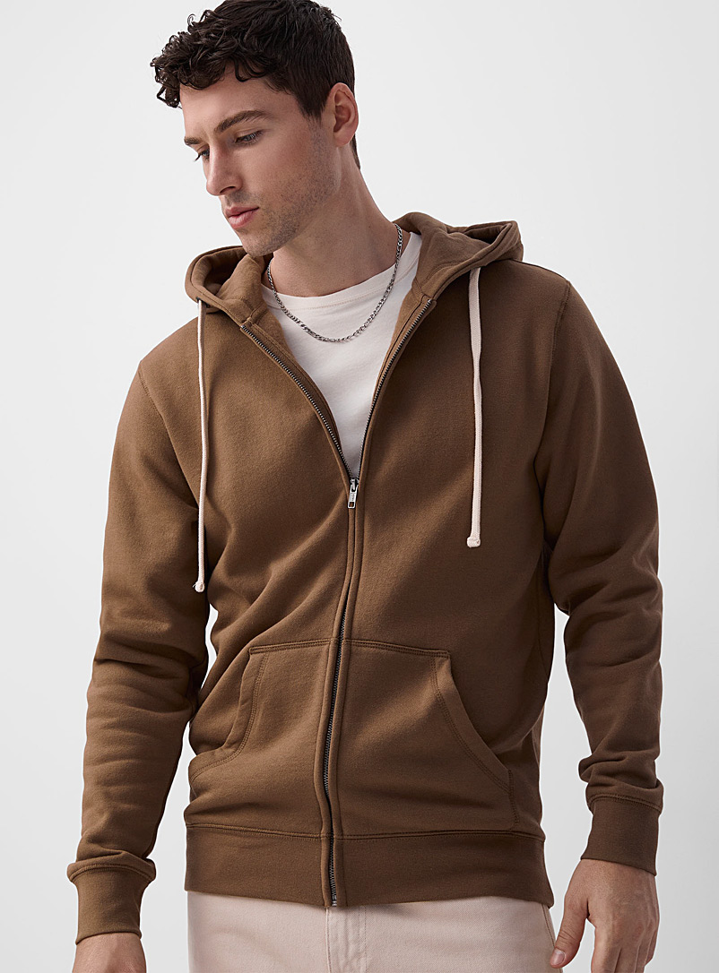 Le 31 Amber Bronze Eco-friendly zip-up hoodie for men