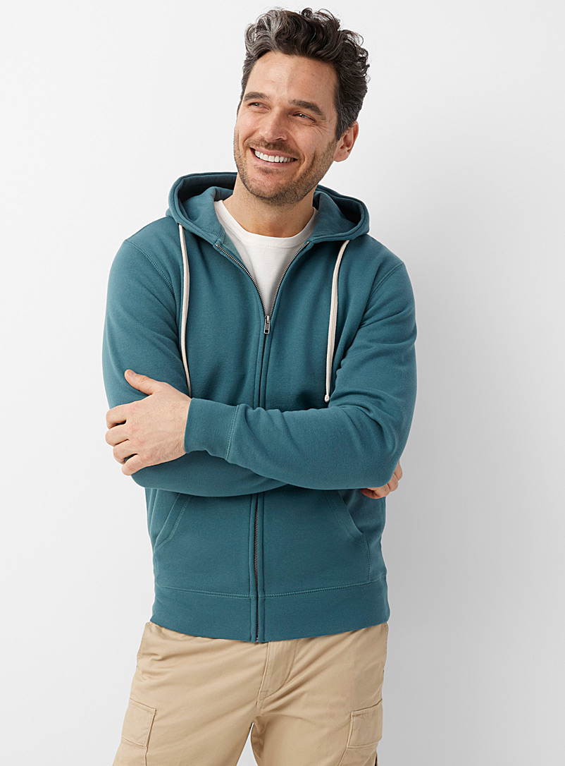 Le 31 Baby Blue Eco-friendly zip-up hoodie for men